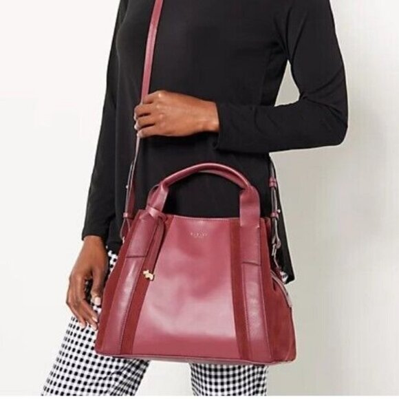 Radley London Baylis Road Suede Medium Multiway Grab Merlot,Bag